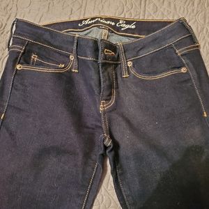 Dark wash skinny jeans